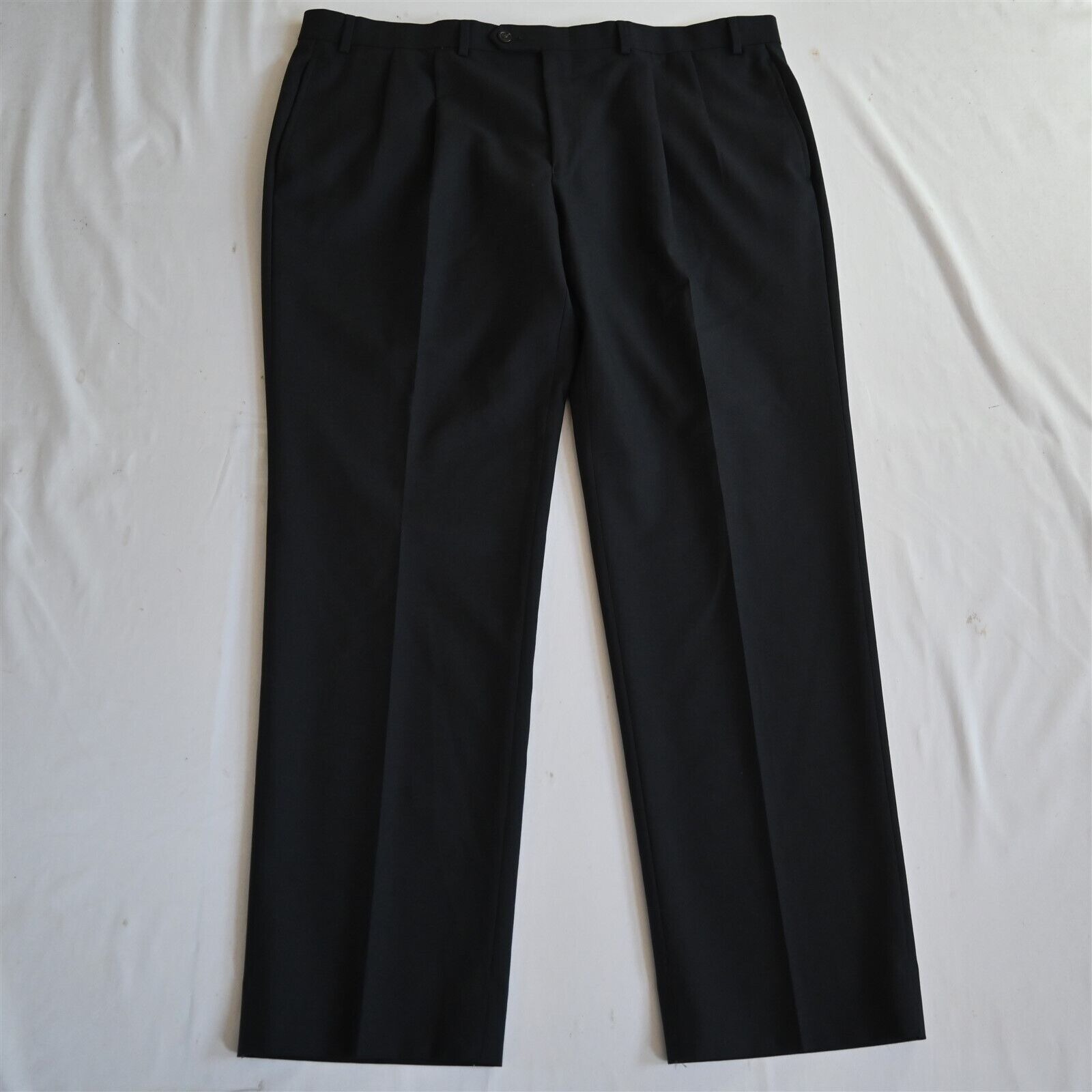 Lauren Ralph Lauren 40x32 Navy Blue Total Comfort 100% Wool Mens Dress Pants